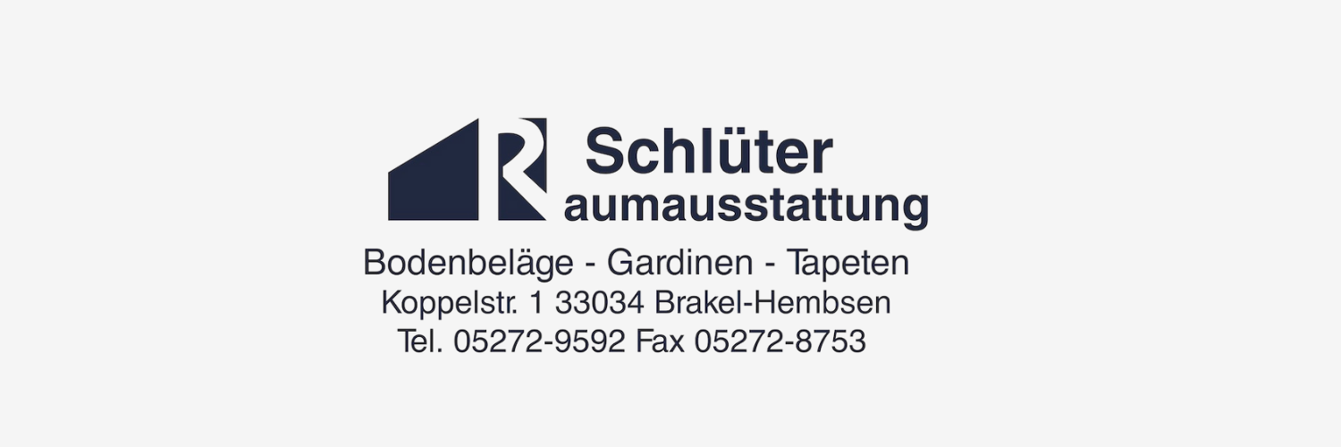 Dies ist das Logo des Sponsors Schlüter Raumausstattung.