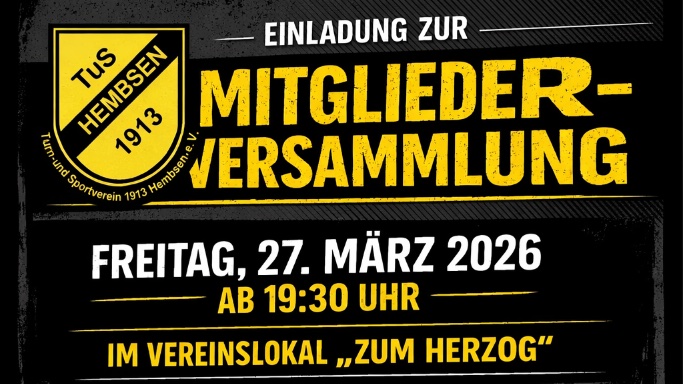 Dies ist die Grafik zur Mitgliederversammlung des TuS 13 Hembsen.