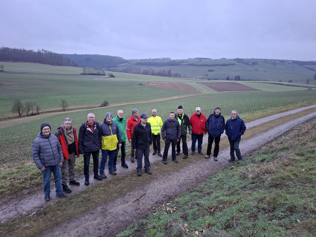 Dies ist ein Foto von der Winterwanderung 2026 der Breitensportgruppe des TuS 13 Hembsen.